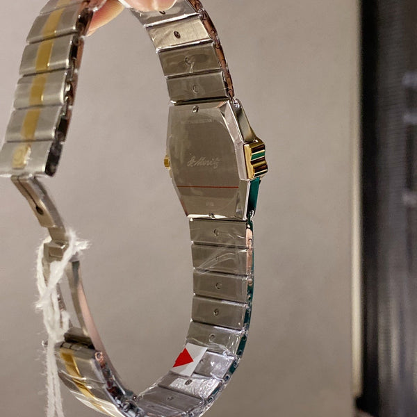 ST MORITZ 28MM QUARTZ GOLD STEEL DIAMOND BEZEL