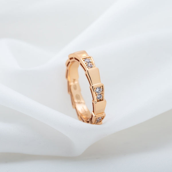 SERPENTI RING PINK GOLD 3MM