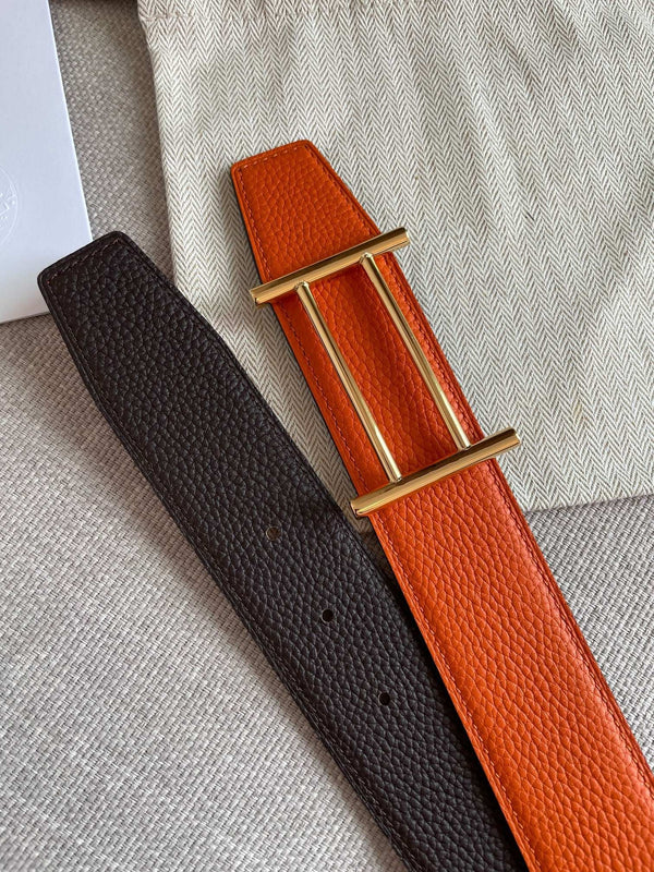 H FACE RIVERSIBLE SKIN TWO SIDES ORANGE BROWN 3.8CM
