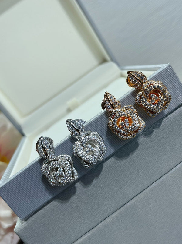 ROSE BAGATELLE DIAMOND MEDIUM EARRINGS