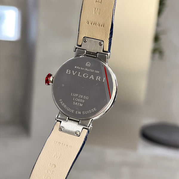 BVL LVCEA 33 QUARTZ DIAMOND NUMERALS LEATHER STRAP