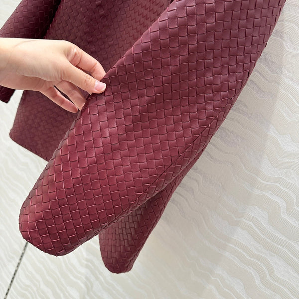 BV Jacket in Burgundy Lambskin
