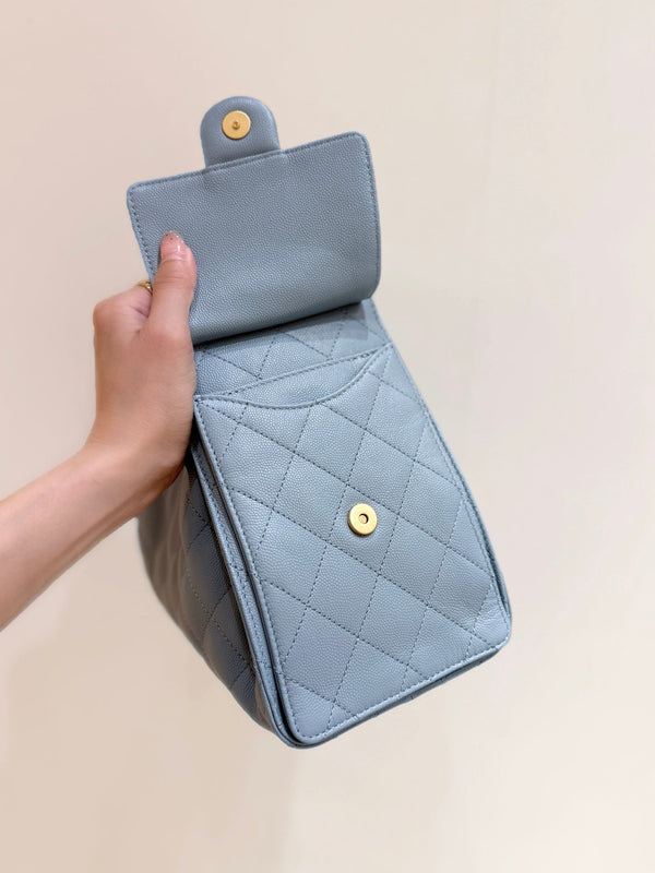 CC 25S Hobo Bag 30 Haze Blue Calfskin