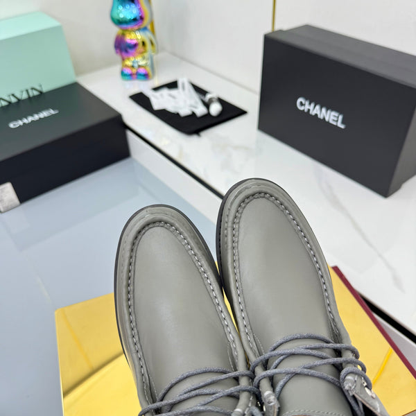 CC 25 Ankle Boots Gray Cowhide and Tweed 454713