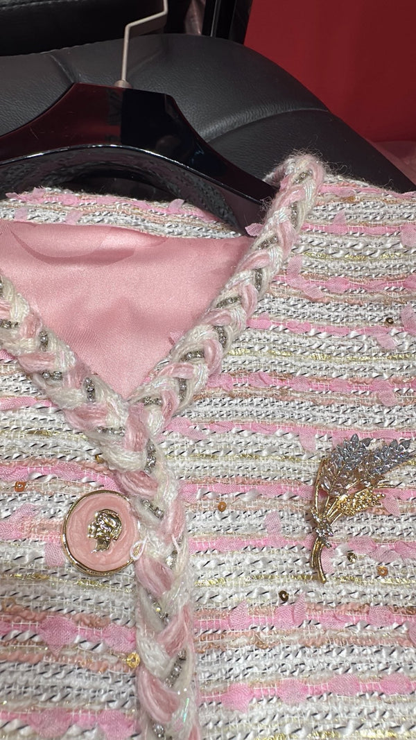 CC 25 Sleeveless Vest Jacket Pink Polyester