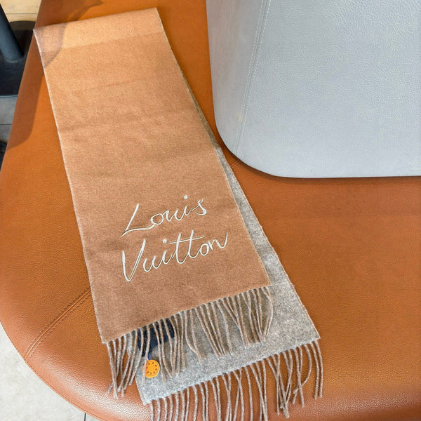 LV Scarf 180cm Double-Sided Sheep Wool 838266