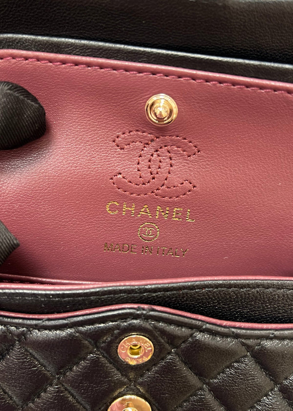 CC 25A Super Mini Bag 12.5cm Black Lambskin