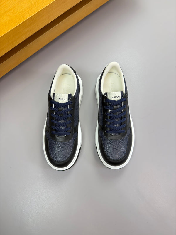 GG SNEAKER BLACK MIX BLUE NAPPA LEATHER 194556