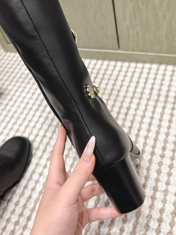 Chanel Riding Boots Black Lambskin 567792