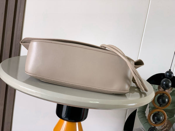 Loewe Ola Handbag Medium 26cm in Beige Silver Calfskin 274224