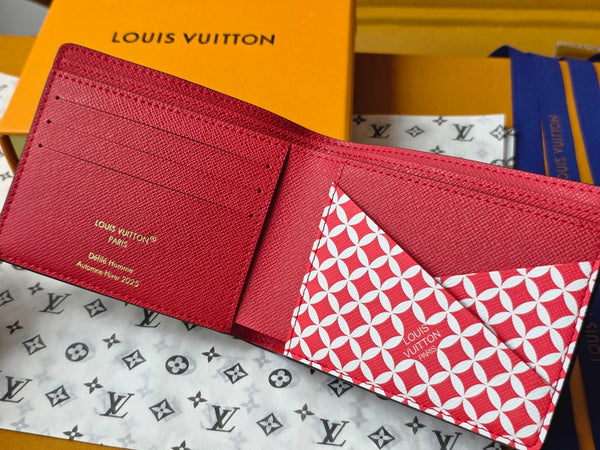 LV Collaboration Short Wallet Brown PVC Fabric with Leather 274752