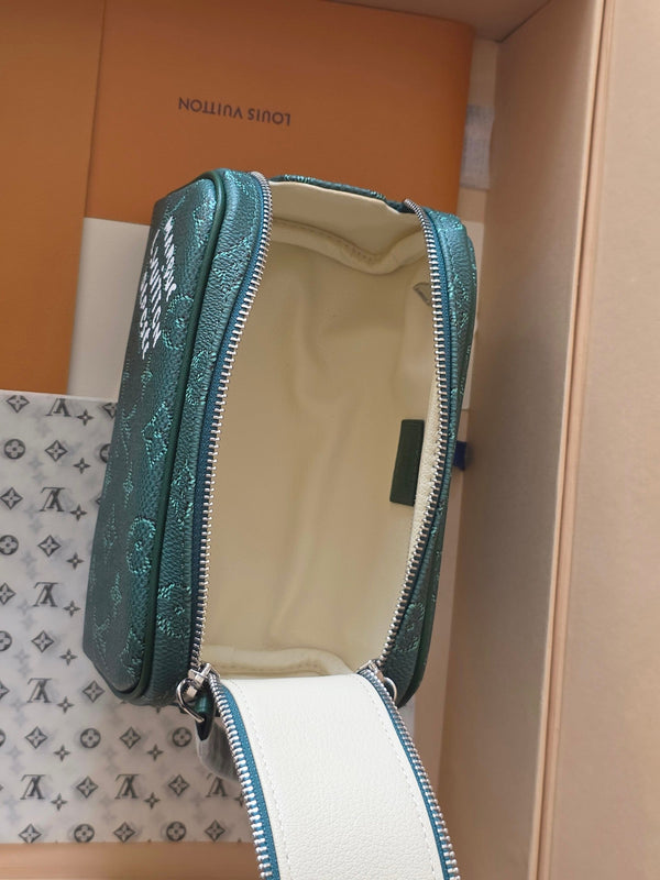 LV Dopp Kit Toilet Pouch Dark Green Monogram Canvas 274856