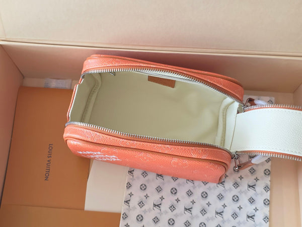 LV Dopp Kit Toilet Pouch Orange Monogram Canvas 274857