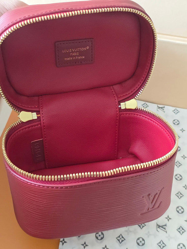 LV Nice Nano Cosmetic 10.2 Bag Burgundy Epi Leather 275219
