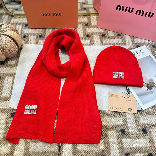 Miu Miu Red Wool Knit Set 979751
