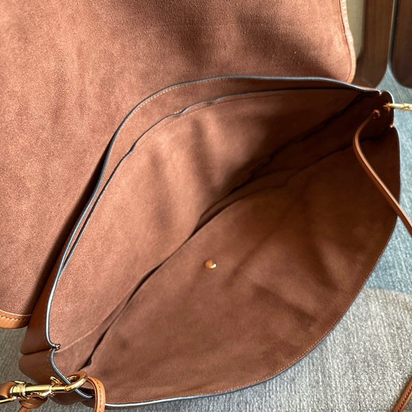 Celine Half Moon Brown Bag In Lambskin 276269