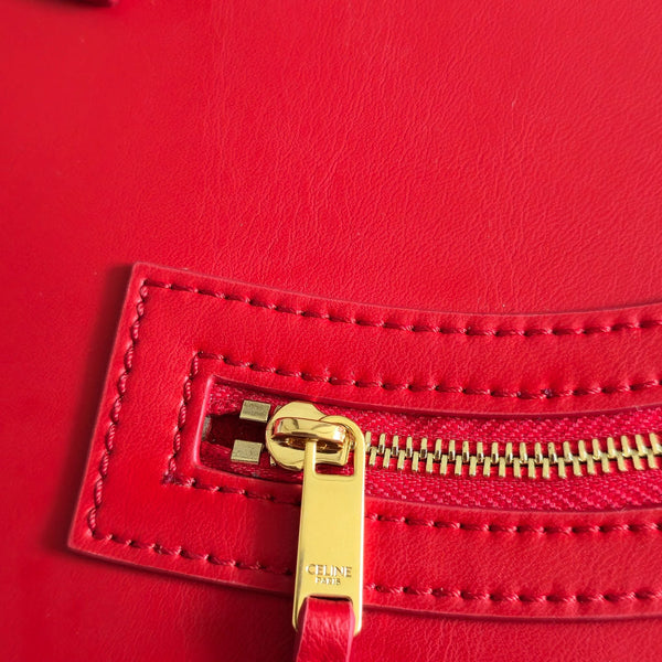 Celine 26 New Smiley Face Red Bag in Cowhide 276209