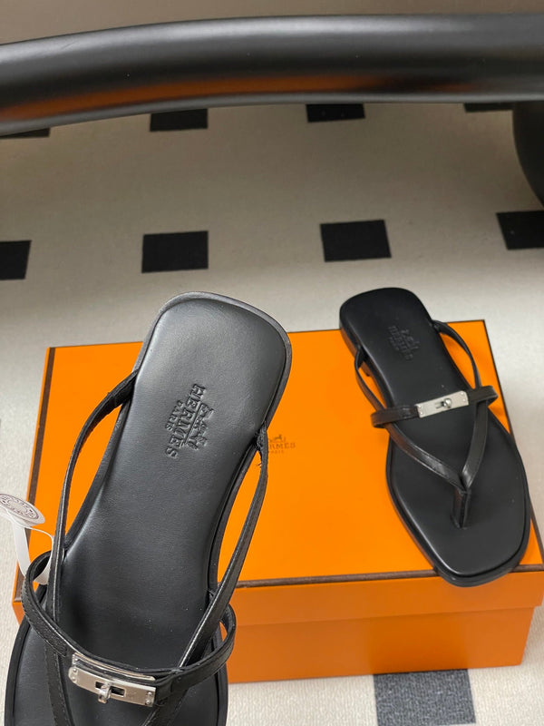 HM Miss Sandal Black in Calfskin 593826