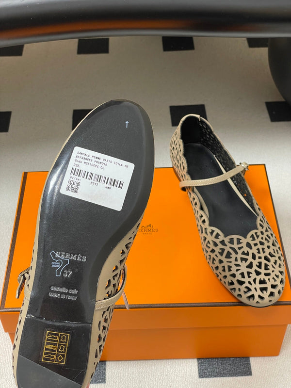 HM 26S Meli Ballet Flats Beige in Cowhide 593800