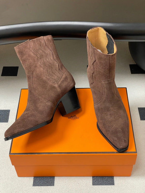 HM Lissa Chelsea Boots 70 Dark Brown in Suede 593782