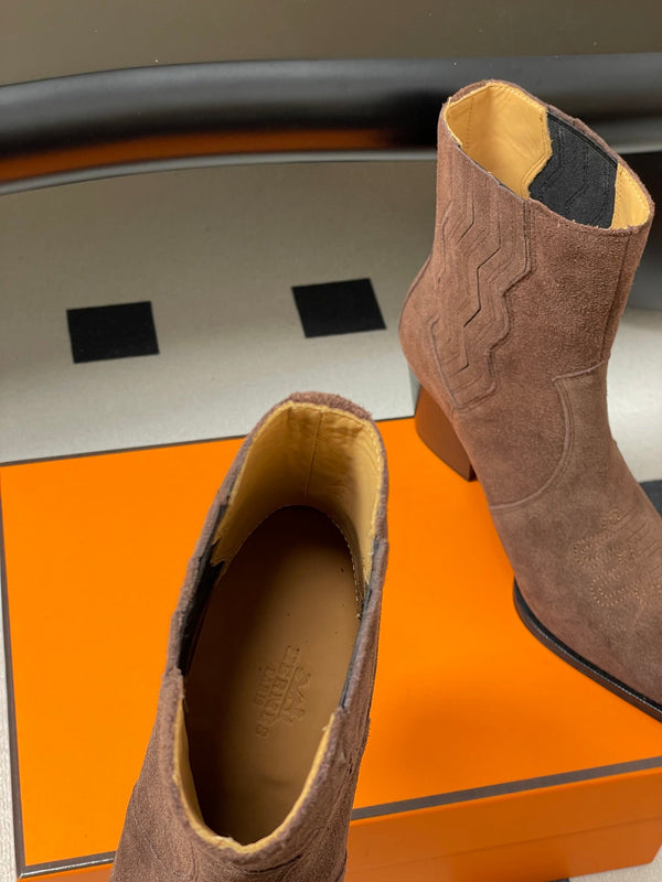 HM Lissa Chelsea Boots 70 Dark Brown in Suede 593782