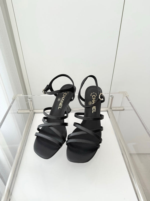 CC Cruise 25/26 Sandal 95mm Black Lambskin 597353