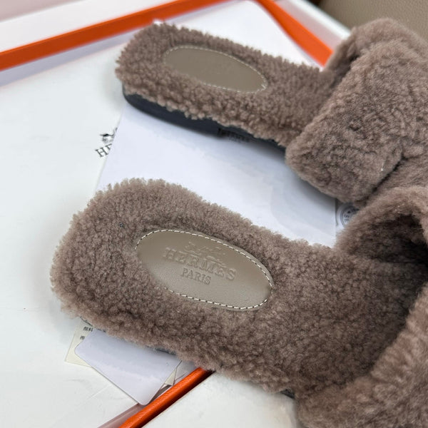 HM Oran Sandal Taupe Wool 598205
