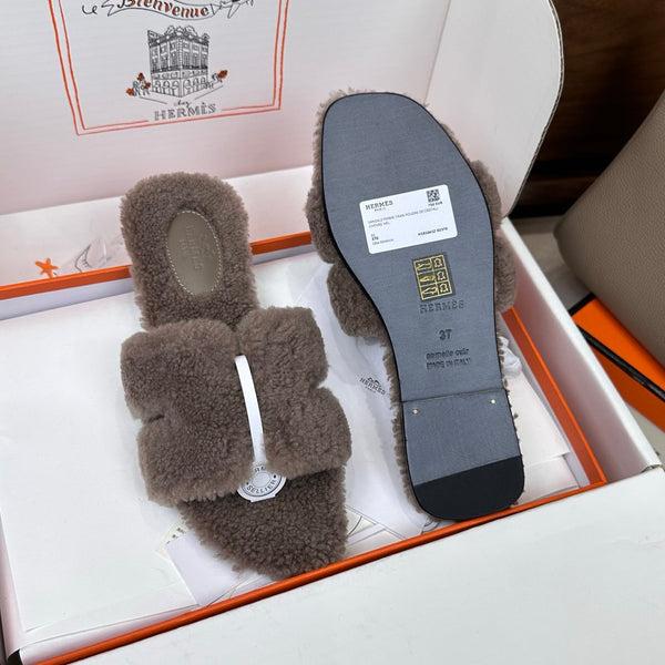 HM Oran Sandal Taupe Wool 598205