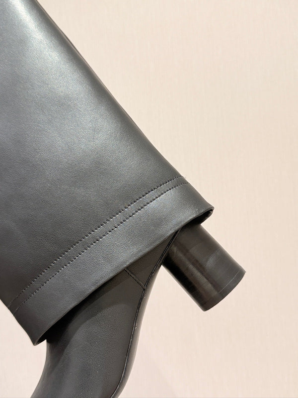 Chanel 26 Newest Runway Style Riding Black Boots in Cowhide 598318