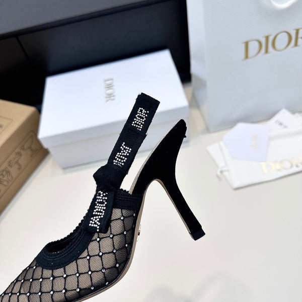 Dior J'Adior Slingback High-Heel 65 Black in Sheepskin 598143