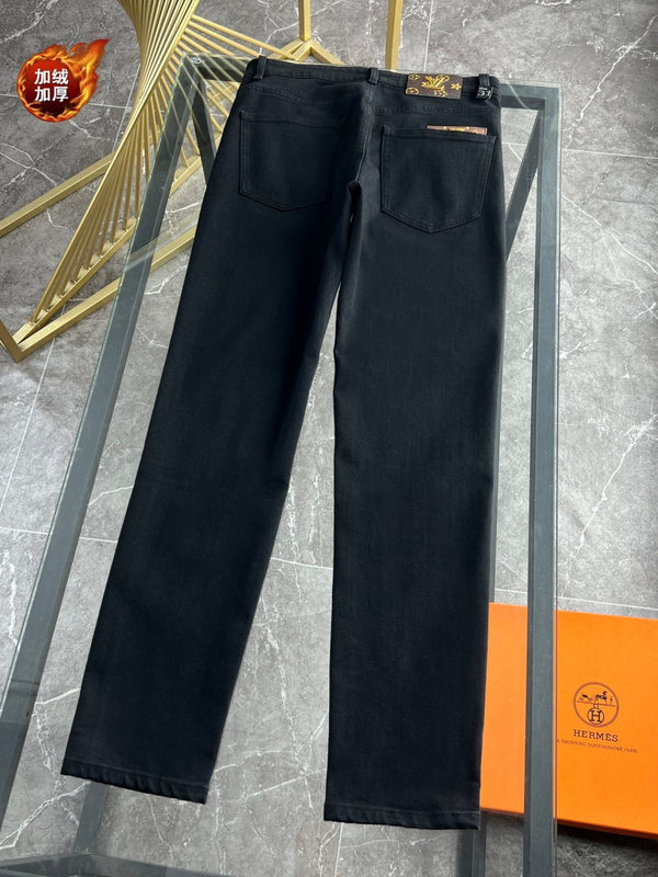 LV Fleece-lined and Thickened Jeans 492709