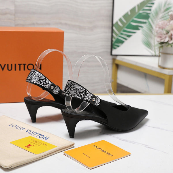 LV 26ss Legacy Slingback Pumps 55 Black in Cowhide 600643