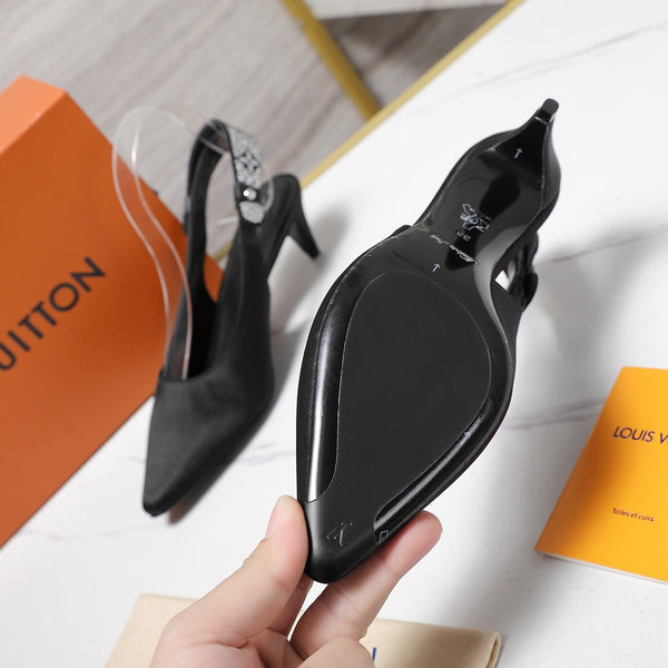 LV 26ss Legacy Slingback Pumps 55 Black in Cowhide 600643