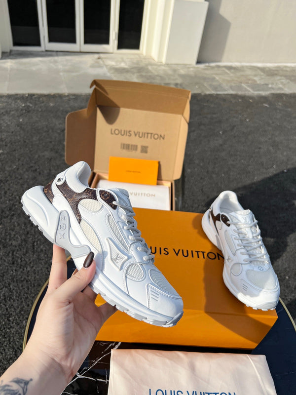 LV 26 Olympia Sneaker White in Fabric Mesh 600743