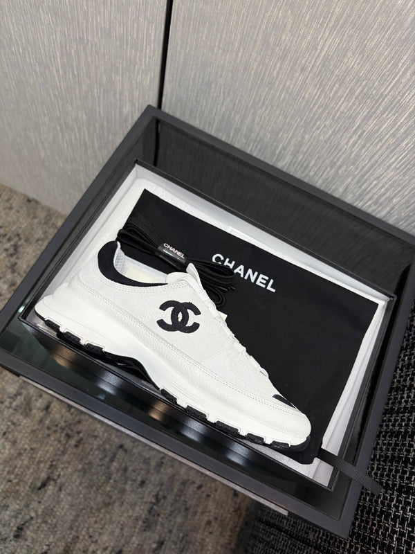 Chanel 26 Quilted Classic Sneaker White in Lambskin 602472