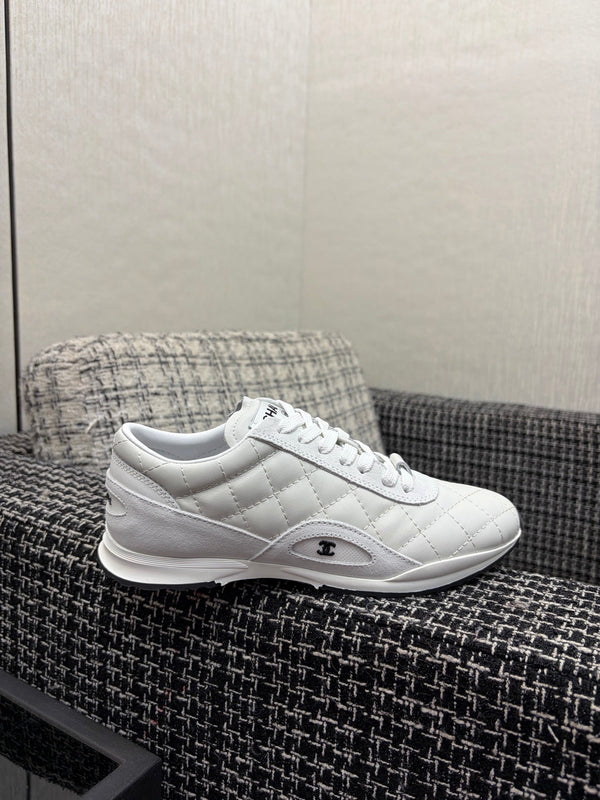 Chanel 26 Quilted Sneaker White in Lambskin 602471