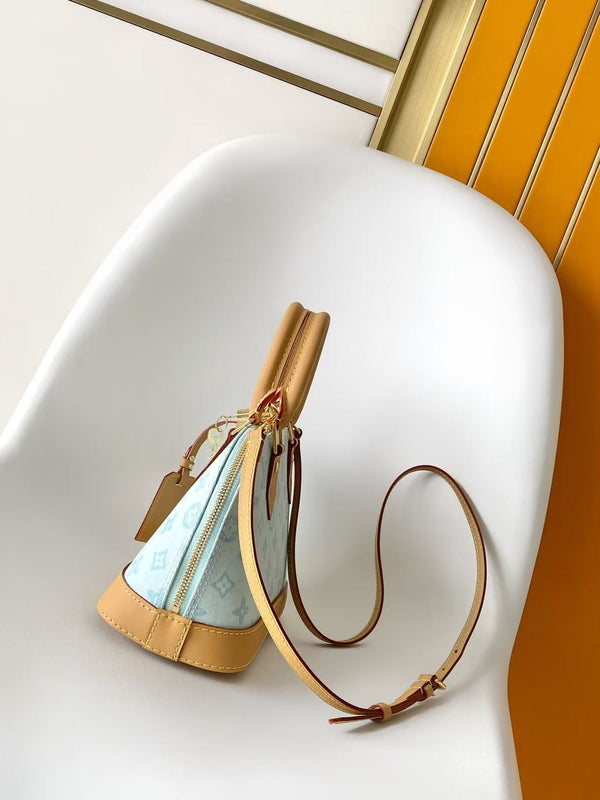 LV M28526 Alma BB Blue Monogram Canvas