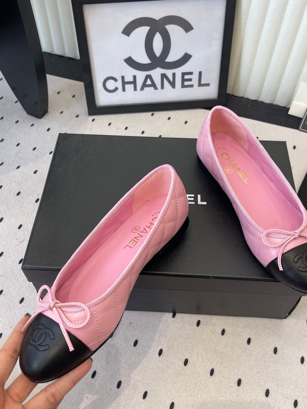 CC Ballet Flats Pink in Cowhide 611701