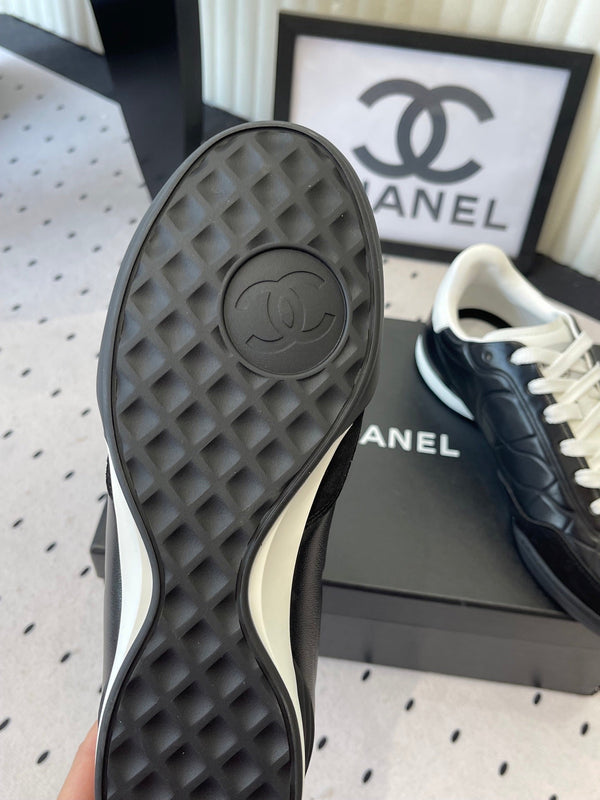Chanel Coco Baseball Shoes Black in Cowhide 611670