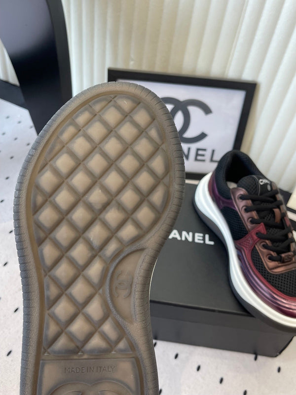 CC Sneaker Burgundy Black in Cowhide 611665