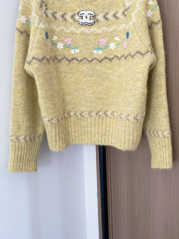 CHANEL LONG-SLEEVE SHIRT LIGHT YELLOW 88240