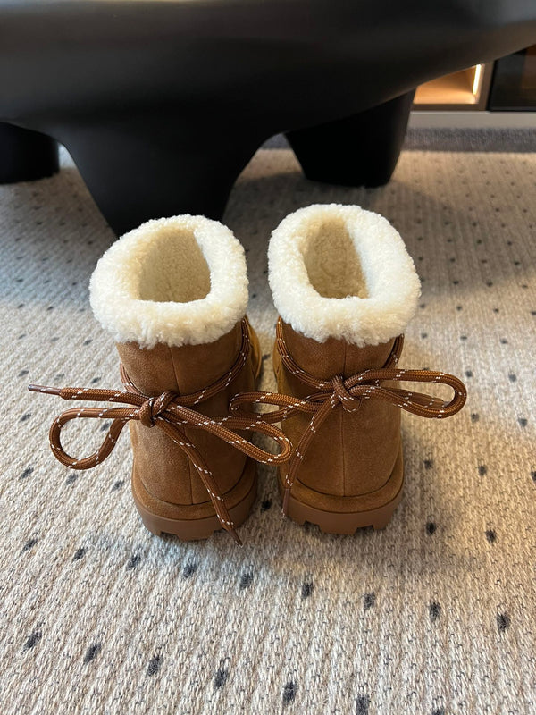 Miu 26 Snow Boots Brown in Suede 614798