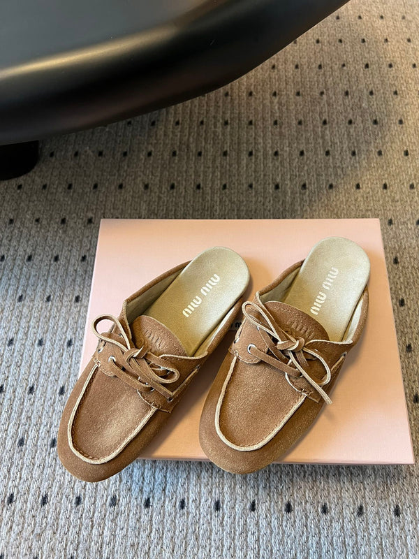 Miu Miu 26SS Mules Brown in Fluffing Fur 614562