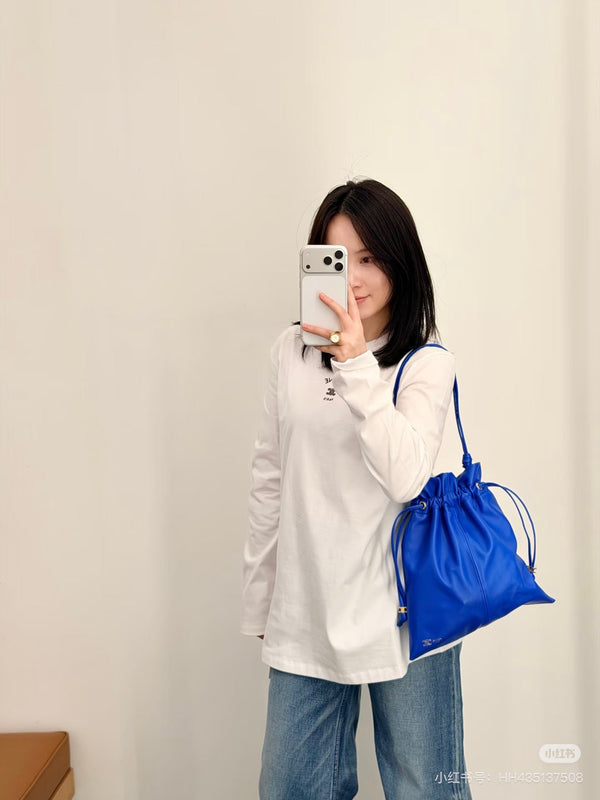 Celine 26ss Long-Sleeve T-Shirt White in Cotton