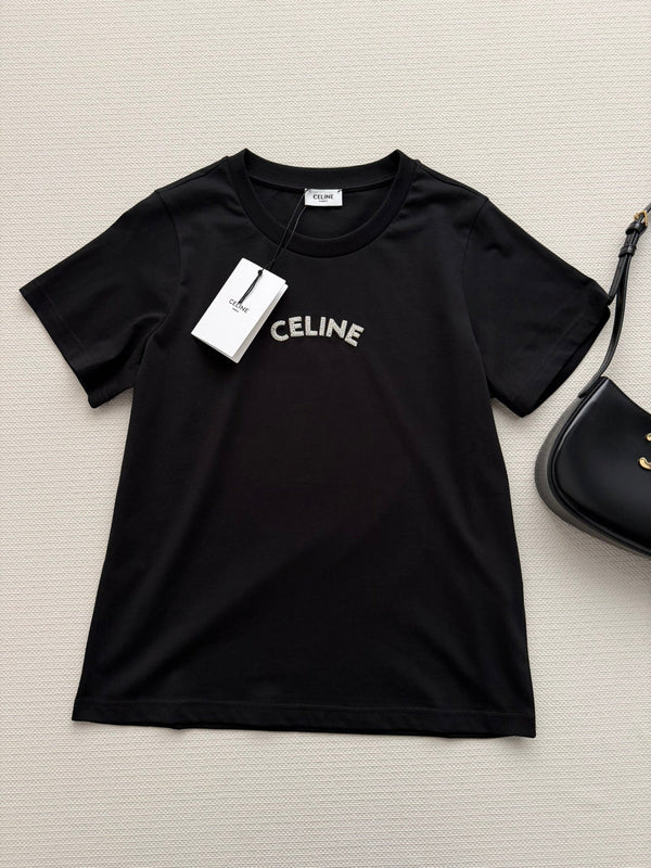 Chanel 26SS Short-Sleeve T-Shirt with Logo Black in Cotton 892729