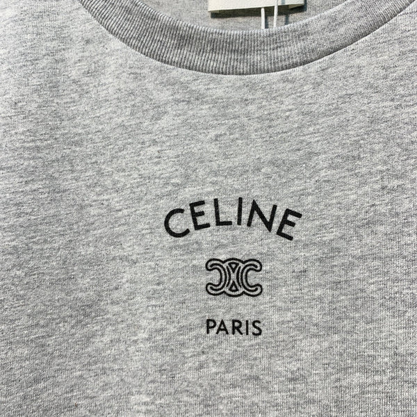 Celine 26SS Gray Short-Sleeve T-Shirt in Cotton 101584