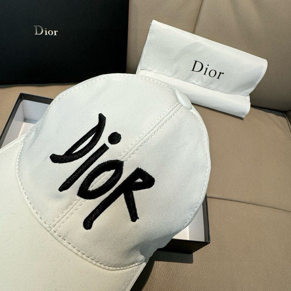 Dior Baseball Cap with Dior Embroidery White in Cotton 191930