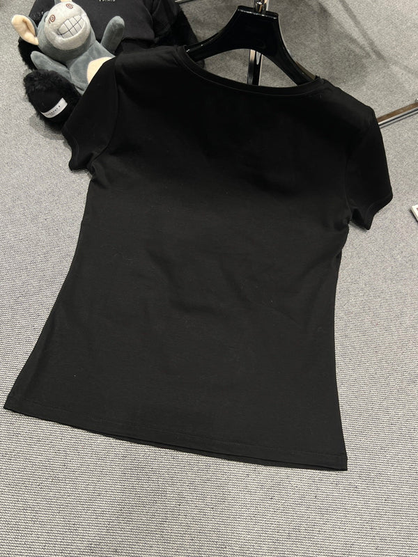 Chanel 26 Classic Crew Neck Black in Cotton 161759