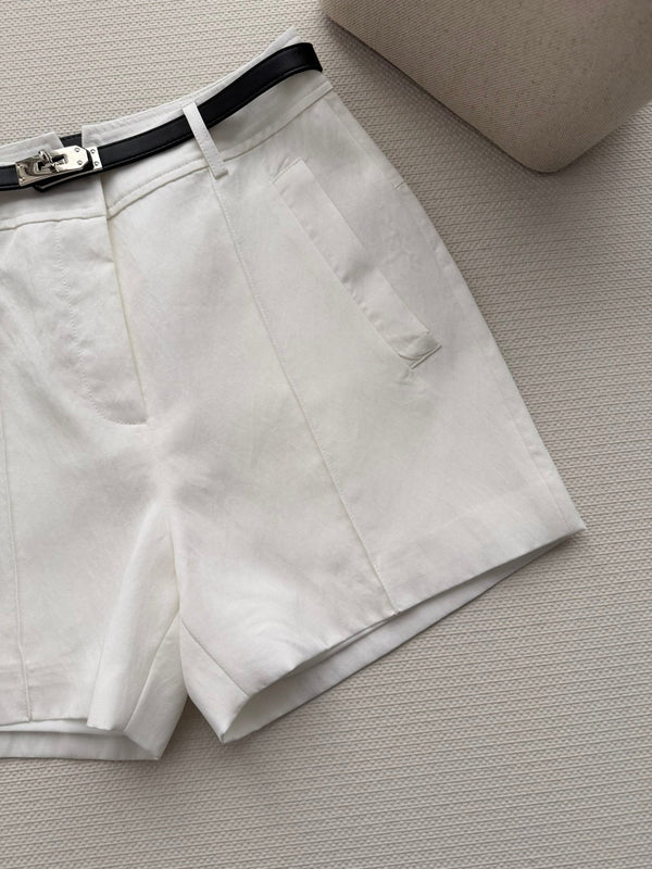 Hermes 26SS Shorts White in Cotton 943346