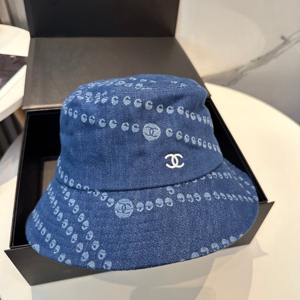 Chanel Bucket hat Dark Blue in Denim 197869